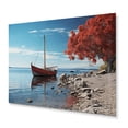 thumbnail image 1 of Designart "Reflecting Coastline II" Nautical & Beach Metal Art Living Room, 1 of 5