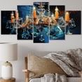 thumbnail image 1 of Designart "Reflecting Dynamic Chandelier" Chandelier Metal Wall Decor Set, 1 of 5