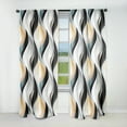 thumbnail image 1 of Designart "Reflecting In Monochrome III" Geometric Blackout Curtain Single Panel, 1 of 4