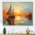 thumbnail image 1 of Designart "Reflecting Rhythms on Sailboats III" Sailing Boat Floater Framed Wall Decor, 1 of 7