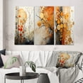 thumbnail image 1 of Designart "Reflecting Rusticity" Abstract Collages Wall Art Set Of 3 - Orange Collages Gallery Set For Office Decor, 1 of 7