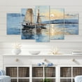 thumbnail image 1 of Designart "Reflecting on Sailing Boats I" Nautical & Beach Metal Wall Decor Set, 1 of 5