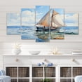 thumbnail image 1 of Designart "Reflecting on Sailing Boats II" Nautical & Beach Art Living Room Set, 1 of 5