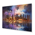 thumbnail image 1 of Designart "Reflecting on Toronto, Canada II" Canada Metal Wall Decor, 1 of 5