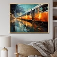 thumbnail image 1 of Designart "Reflecting on the Abstracted Train III" Transportation Floater Framed Wall Art Living Room, 1 of 7