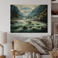 thumbnail image 1 of Designart "Reflecting on the River I" Lakes & Rivers Print on Natural Pine Wood, 1 of 5