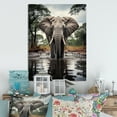 thumbnail image 1 of Designart "Reflecting the Majesty of Elephants" Animals Metal Wall Art Prints, 1 of 5