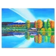 thumbnail image 1 of Designart ' Reflection Of Mountain and Sky On The Lake Water ' Nautical & Coastal Canvas Wall Art Print, 1 of 4