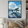 thumbnail image 1 of Designart "Reflection On Mountain Lake Airoplane" Plane Floater Framed Canvas Print, 1 of 7