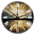 thumbnail image 1 of Designart 'Reflection of Paris Eiffel TowerWith Clouds' French Country wall clock, 1 of 3