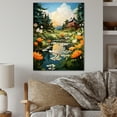 thumbnail image 1 of Designart "Reflections Papercut Farmhouse Countryside wall art" Landscape & Nature Metal Wall Art, 1 of 1