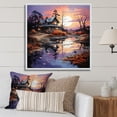 thumbnail image 1 of Designart "Reflections Papercut Farmhouse Homestead wall art" Countryside Floater Framed Wall Decor, 1 of 7