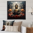 thumbnail image 1 of Designart "Reflections of Serene Buddhism" Spiritual Framed Wall Art - Global Red Buddhism Hallway Framed Wall Art Decor, 1 of 6