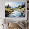 thumbnail image 1 of Designart "Reflective Pinnacles in the Mountains I" Landscapes Floater Framed Wall Decor, 1 of 7