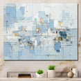 thumbnail image 1 of Designart "Reflective Tranquility In Blue And White Abstract" Abstract Collages Canvas Art Print, 1 of 7