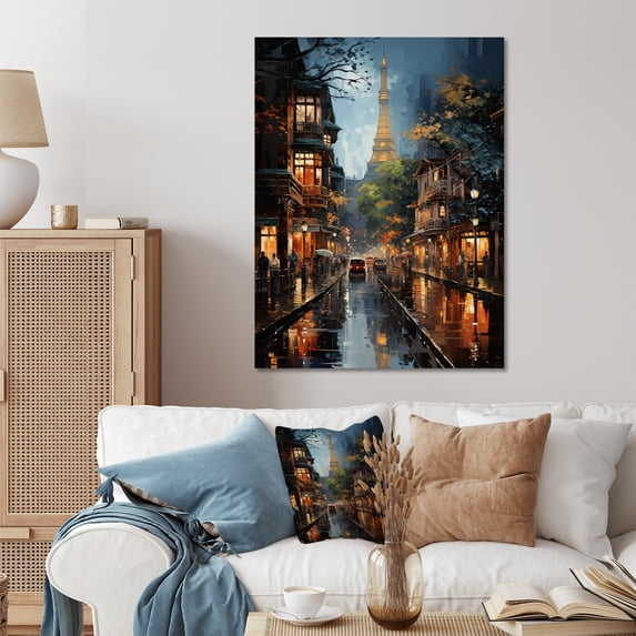 Designart "Reflective Urban Streets in Vietnam I" Vietnam Metal Wall Decor