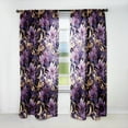 thumbnail image 1 of Designart "Regal Damask In Gold And Purple II" Marble Room Darkening Curtain Single Panel, 1 of 6
