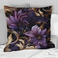 thumbnail image 1 of Designart "Regal Damask In Gold And Purple II" Marble Printed Throw Pillow, 1 of 5