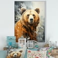 thumbnail image 1 of Designart "Regal Mountain Bear" Animals Bear Floater Framed Canvas Wall Art, 1 of 5