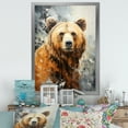 thumbnail image 1 of Designart "Regal Mountain Bear" Animals Bear Picture Framed Canvas Wall Art, 1 of 5