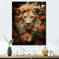 thumbnail image 1 of Designart "Regal Portraits Of Lions I" Animals Lion Canvas Prints, 1 of 7