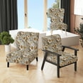 thumbnail image 1 of Designart "Regal Serenity In Gold And White" Gold Marble Upholstered Accent Chair - Glam Arm Chair For Living Room, 1 of 5