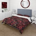 thumbnail image 1 of Designart "Regal Splendor In Deep Purple II" Damask Bedding Covert Set - Bohemian & Eclectic Bed Set With 1 Sham, 1 of 5