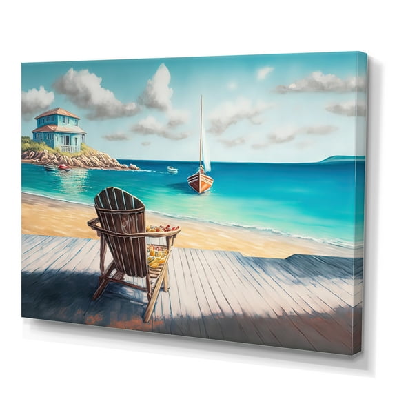 Designart Relax At The Beach I Canvas Wall Art