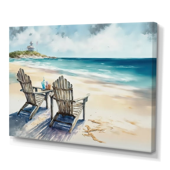 Designart Relax At The Beach II Canvas Wall Art