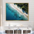 thumbnail image 1 of Designart "Relaxing Coastal Aerial View I" Coastal Framed Wall Art - Coastal Green Coastal Beach Hallway Framed Wall Art Decor, 1 of 6