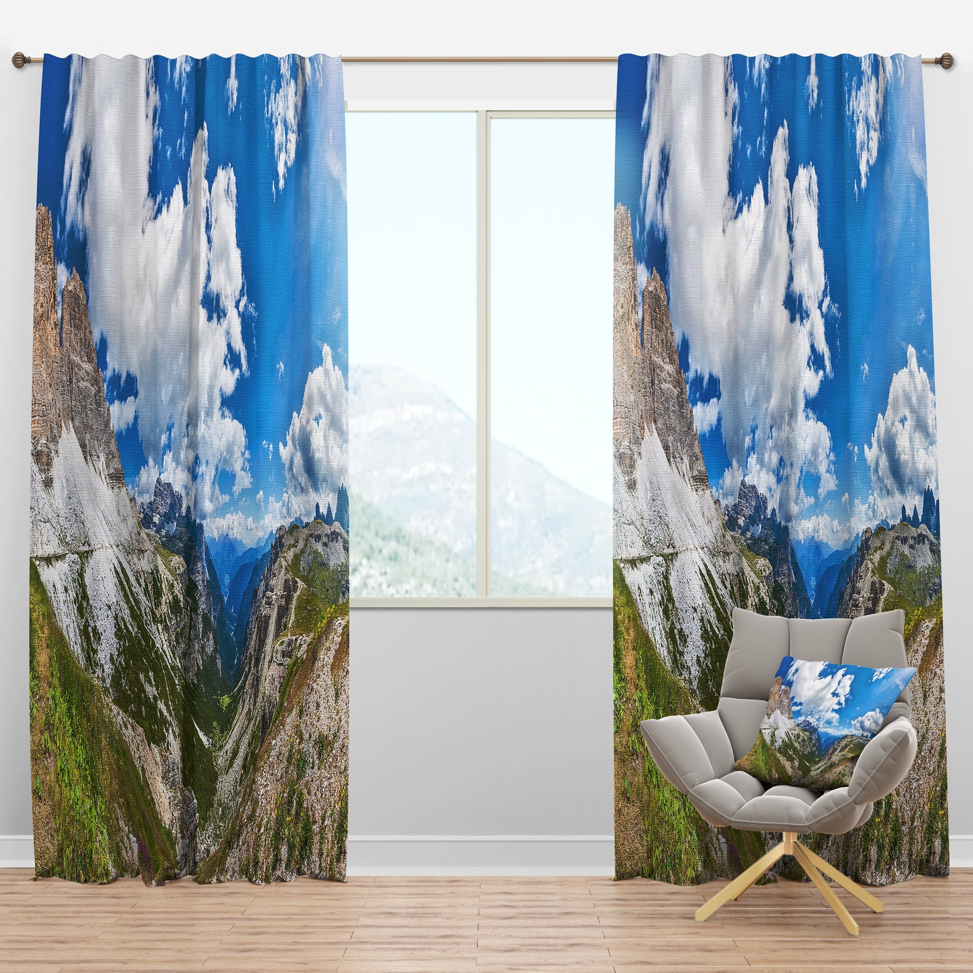 Designart 'Relaxing view of Nature' Landscapes Blackout Curtain Panel