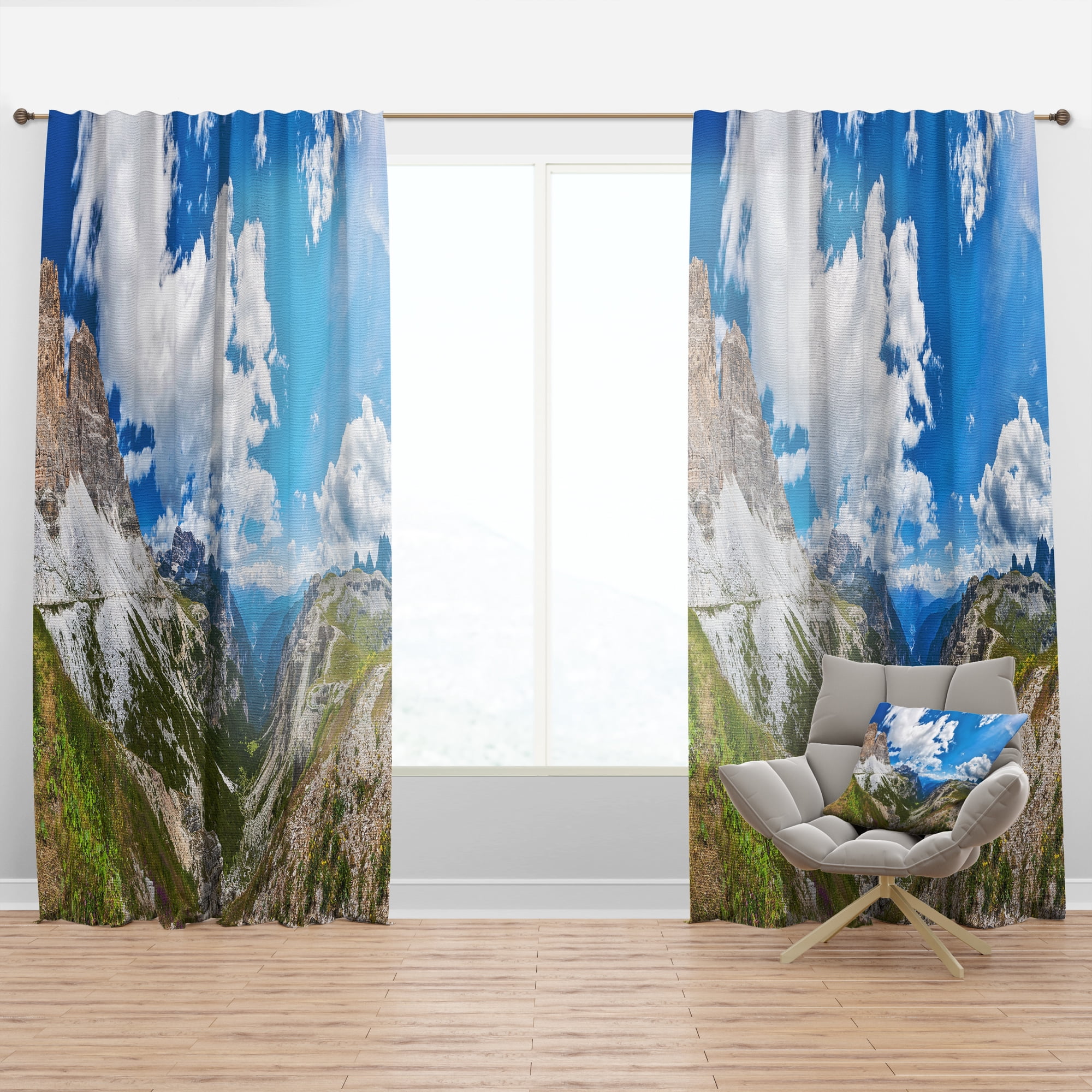 Designart 'Relaxing view of Nature' Landscapes Curtain Panel