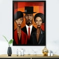 thumbnail image 1 of Designart "Renaissance Echoes African American I" People Framed Wall Art - Global Red African American Art Living Room Framed Canvas Art, 1 of 6