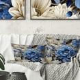 thumbnail image 1 of Designart "Renaissance Florals: Blue Victorian Elegance V" Floral Printed Throw Pillow, 1 of 5