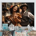 thumbnail image 1 of Designart "Renaissance of Harlem Jazz II" African American Floater Framed Canvas Print, 1 of 7