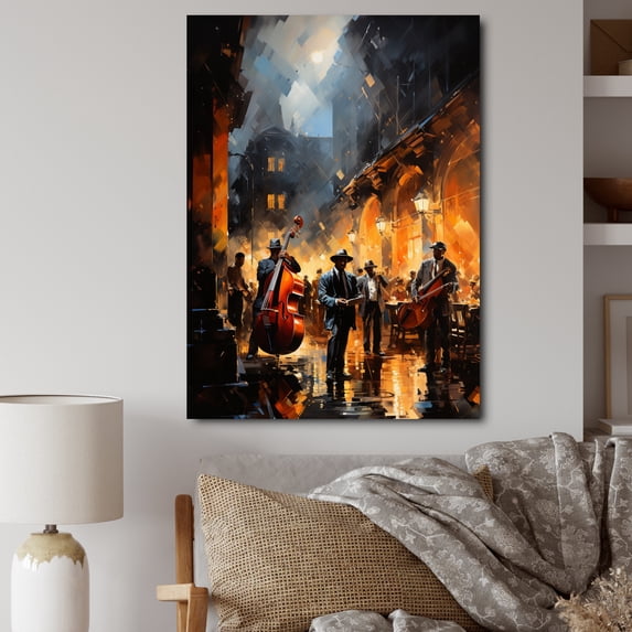 Designart "Renaissance of Harlem Jazz IV" African American Canvas Print