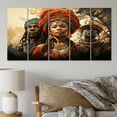thumbnail image 1 of Designart "Resilient Couple in Africa II" African American Metal Wall Decor Set, 1 of 5