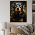 thumbnail image 1 of Designart "Resilient Rottweiler Spirit I" Animals Dog Floater Framed Wall Decor, 1 of 5