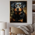 thumbnail image 1 of Designart "Resilient Rottweiler Spirit I" Animals Dog Floater Framed Wall Decor, 1 of 5
