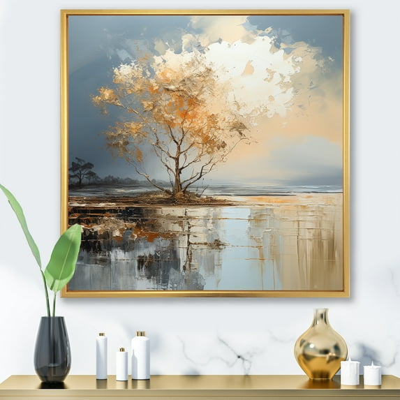 Designart "Resilient Tree In The Storm" Storms Floater Framed Canvas Art Print