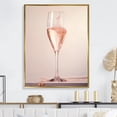 thumbnail image 1 of Designart "Resonant Roses: Pink Champagne Harmony" Champagne Floater Framed Canvas Prints, 1 of 5