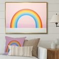 thumbnail image 1 of Designart "Respite In Minimalism Rainbows" Minimalism Floater Framed Canvas Wall Art, 1 of 5
