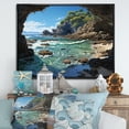 thumbnail image 1 of Designart "Retreat Among Beach Rocks III" Landscapes Floater Framed Wall Decor, 1 of 7