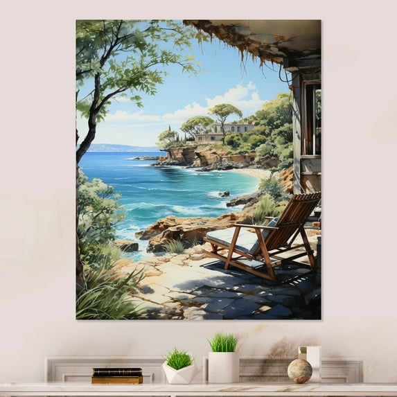 Designart "Retreat in the Dominican Tropics II" Beach Metal Art Print