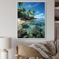 thumbnail image 1 of Designart "Retreat on a Dominican Island" Nautical & Beach Floater Framed Wall Art Living Room, 1 of 7