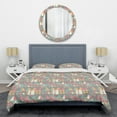thumbnail image 1 of Designart 'Retro Abstract Design V' Mid-Century Modern Duvet Cover Set, 1 of 4