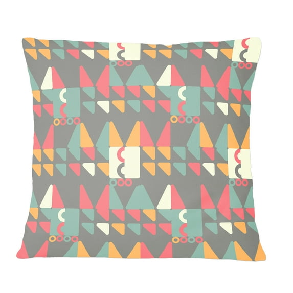 Designart Retro Abstract Design V' Mid-Century Modern Throw Pillow - 12x20
