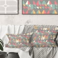 thumbnail image 1 of Designart Retro Abstract Design V' Mid-Century Modern Throw Pillow - 18x18, 1 of 2