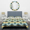 thumbnail image 1 of Designart 'Retro Abstract Design VII' Mid-Century Modern Duvet Cover Set, 1 of 4