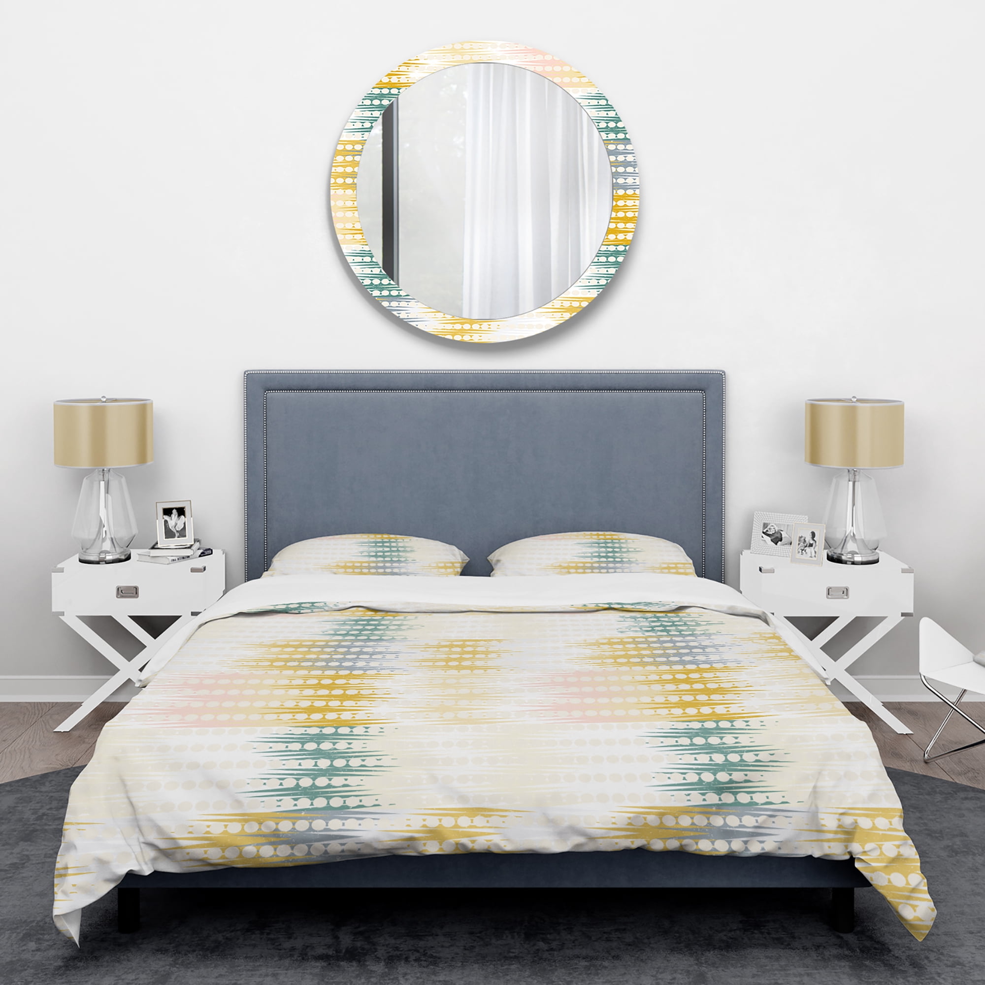 Designart 'Retro Abstract Design VIII' Mid-Century Modern Duvet Cover Set
